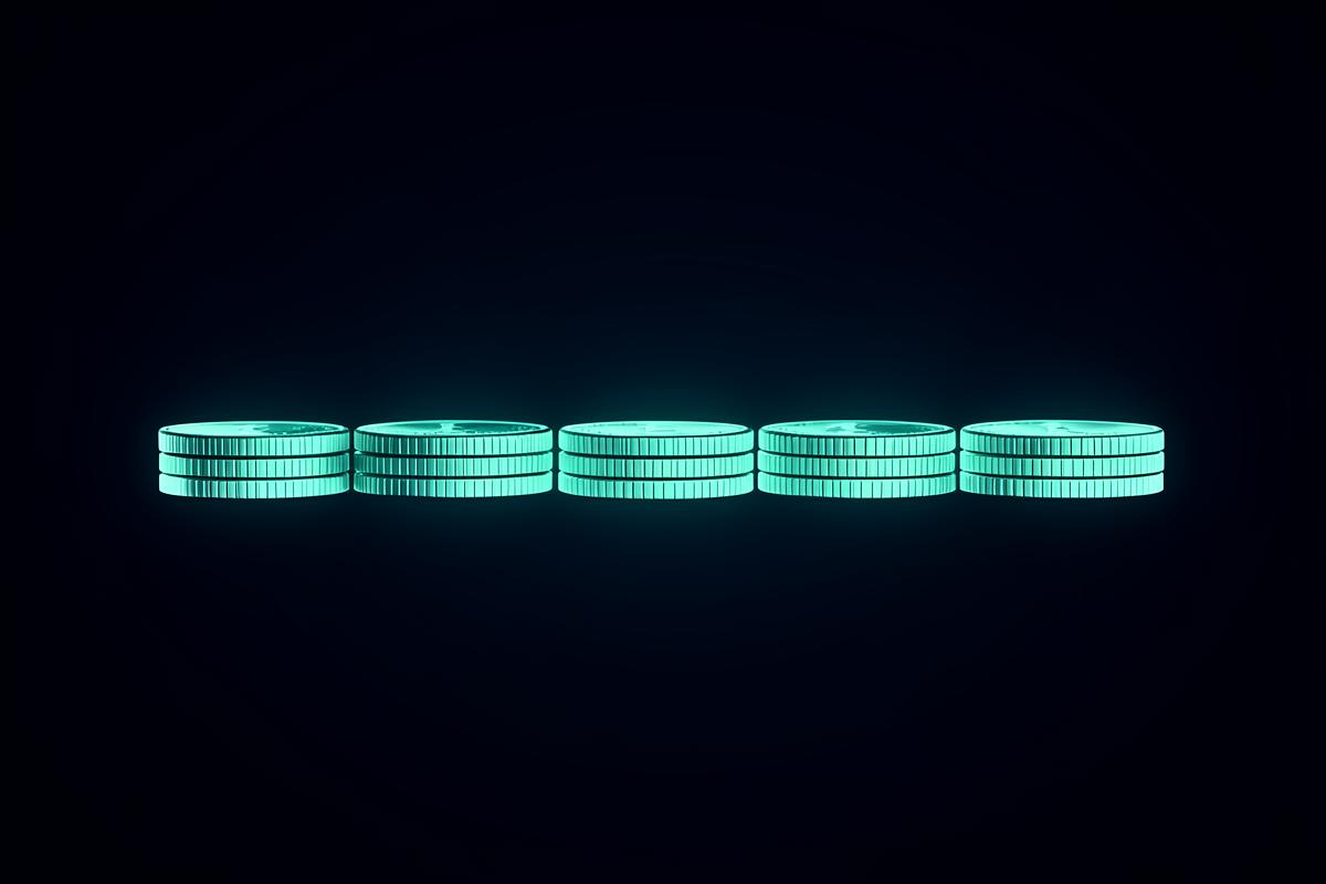 Abstract illustration of dollar-pegged stablecoins and DeFi liquidity